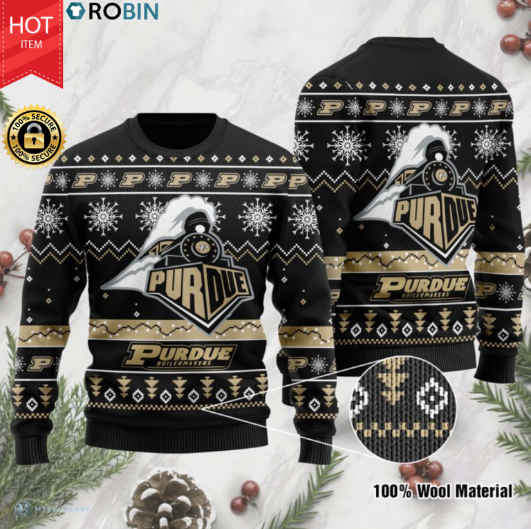 Purdue Boilermakers football ugly christmas sweater