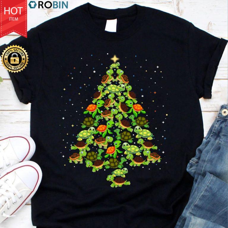 Turtle Christmas Tree T Shirt