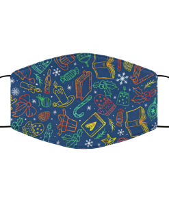 Books Candle Christmas Face Mask with PM2.5 Filter Books Candle Christmas Face Mask with PM2.5 Filter