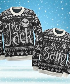 Her Jack And His Sally Ugly Christmas Sweater - Couple Sweater