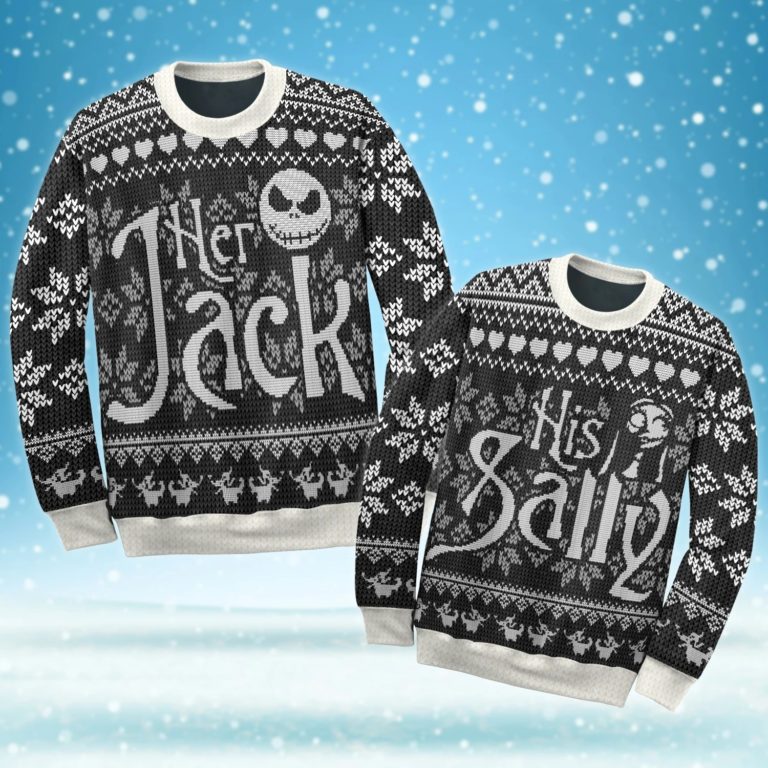 Her Jack And His Sally Ugly Christmas Sweater – Couple Sweater