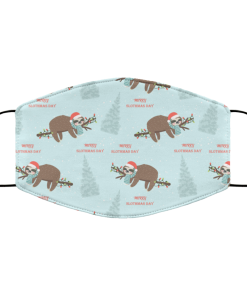 Sloth In Christmas Theme Face Mask With Pm2.5 Filter Sloth In Christmas Theme Face Mask With Pm2.5 Filter