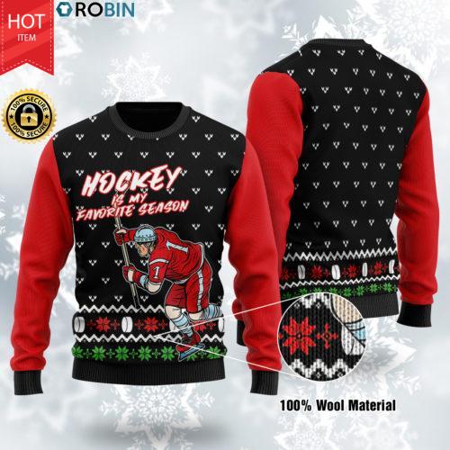 Ugly christmas sweater hockey jersey Clearance
