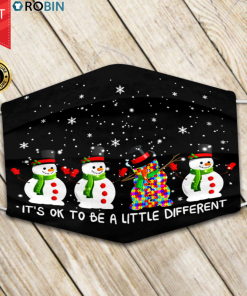 Snowman Autism Dabbing It’s Ok To Be A Little Different Face Mask With Pm2.5 Filter Snowman Autism Dabbing It’s Ok To Be A Little Different Face Mask With Pm2.5 Filter