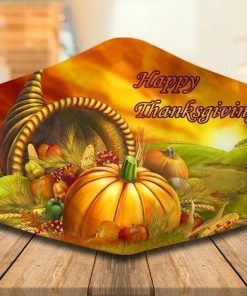 Happy Thanksgiving Day Face Mask with PM2.5 Filter Happy Thanksgiving Day Face Mask with PM2.5 Filter