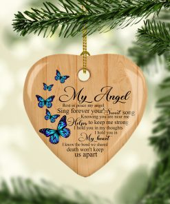 Butterfly Rest In Peace My Angel Sing Forever Your Sweet Song Memorial Remembrance Ornament