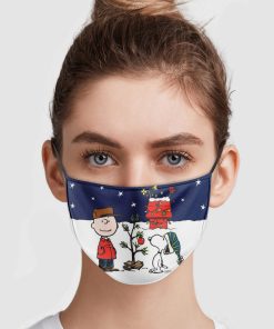 Snoopy And Charlie Brown Christmas Cloth Face Mask with PM2.5 Filter Snoopy And Charlie Brown Christmas Cloth Face Mask with PM2.5 Filter