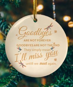 Dragonfly Goodbyes Are Not Forever Decorative Ornament
