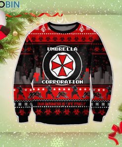 Resident Evil Umbrella Corporation Christmas Wool Ugly Sweater