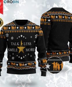 Talk Less Smile More Christmas Wool Ugly Sweater