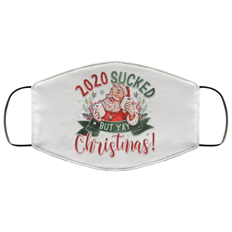 2020 Sucked But Yay Christmas Santa Claus Face Mask with PM2.5 Filter