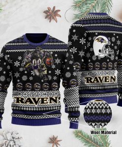 Baltimore Ravens 3D Printed Ugly Christmas Sweater Baltimore Ravens 3D Printed Ugly Christmas Sweater