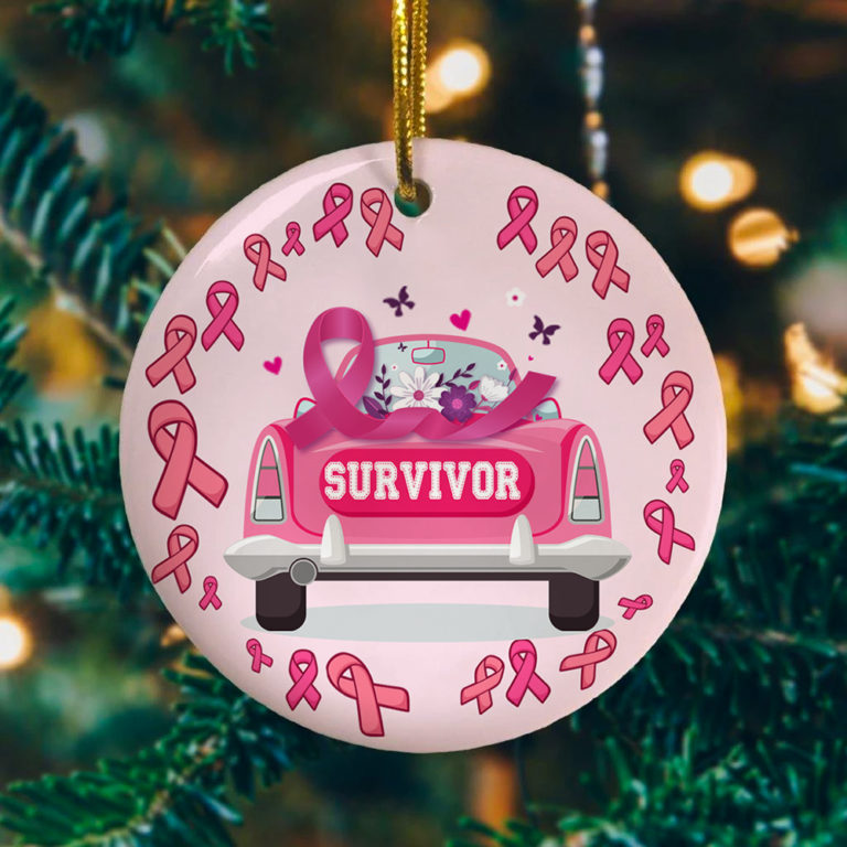 Breast Cancer Survivor Decorative Christmas Ornament