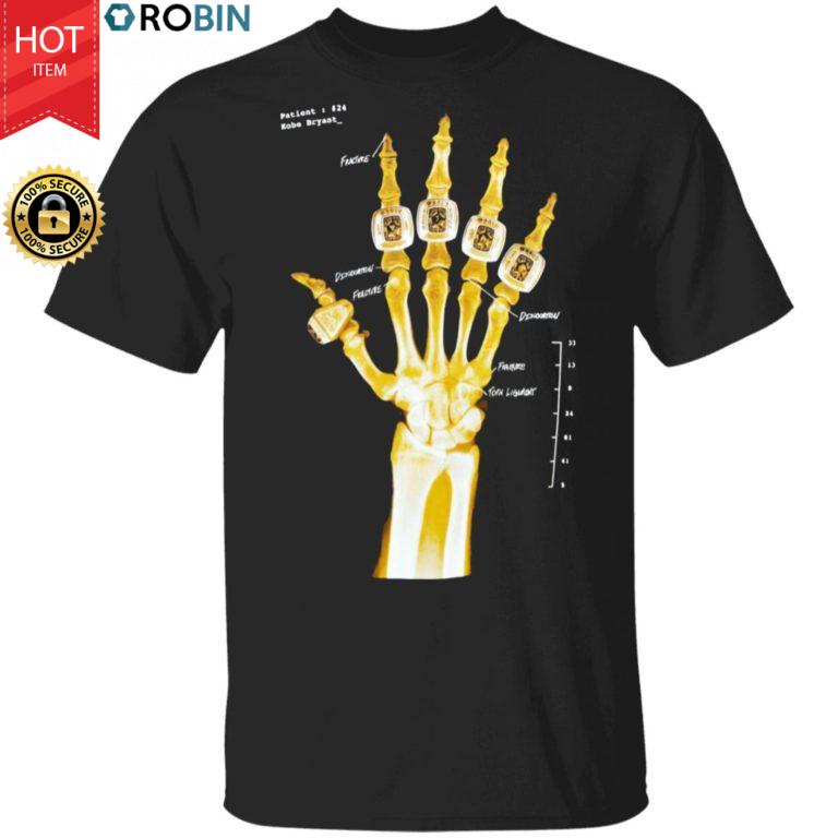 Kobe Bryant hand gold rings x-ray T-shirt, LS, Hoodie