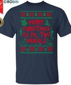 Merry Christmas Ya Filthy Muggle Harry Potter Movie Ugly Christmas Sweater, Long Sleeve Merry Christmas Ya Filthy Muggle Harry Potter Movie Ugly Christmas Sweater, Long Sleeve