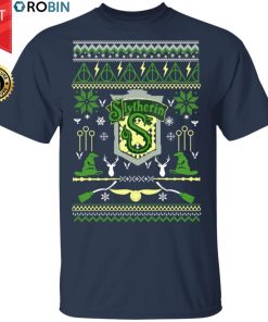 Harry Potter Slytherin Ugly Christmas Sweater, Long Sleeve Harry Potter Slytherin Ugly Christmas Sweater, Long Sleeve