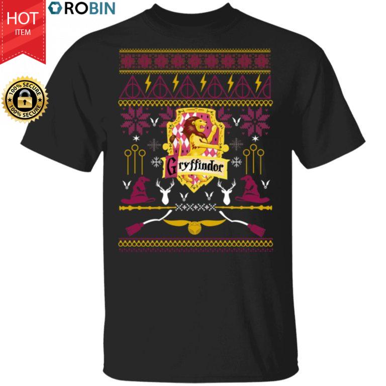 Harry Potter Gryffindor Ugly Christmas Sweater, Long Sleeve