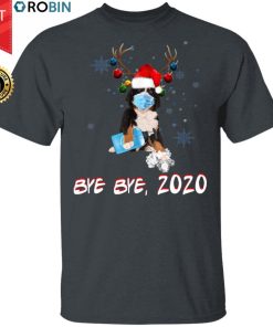 Bemese Moutain Dog Bye Bye 2020 Christmas New Year T-Shirt, Long Sleeve