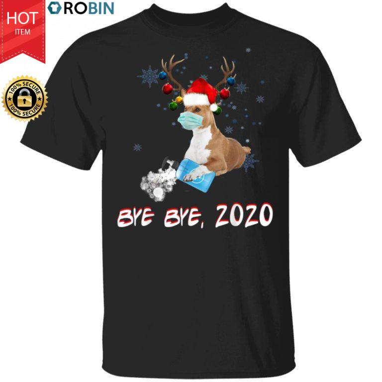 Basenji Dog Bye Bye 2020 Christmas New Year T-Shirt, Long Sleeve