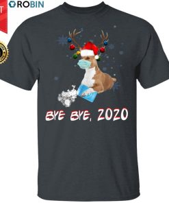 Basenji Dog Bye Bye 2020 Christmas New Year T-Shirt, Long Sleeve