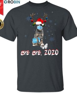 Australian Cattle Dog Bye Bye 2020 Christmas New Year T-Shirt, Long Sleeve