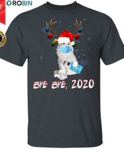 American Curl Cat Bye Bye 2020 Christmas New Year T-Shirt, Long Sleeve