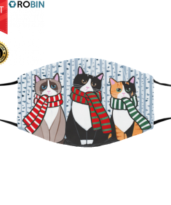 The Winter Cats! Face Mask