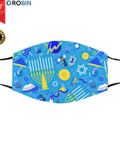 Postmodern Hanukkah Celebration Face Mask