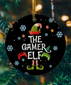 Gamer Elf Decorative Christmas Ornament – Family Matching Christmas Holiday Ornament