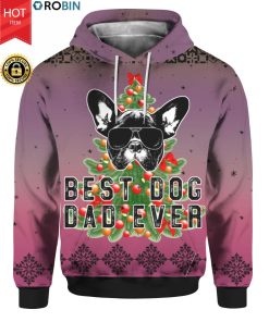 Best Dog Dad Ever 3D Ugly Christmas Sweater Hoodie