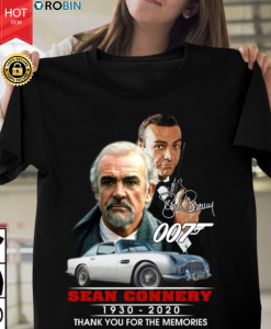 007 Sean Connery 1930 2020 Thank You For The Memories T Shirt