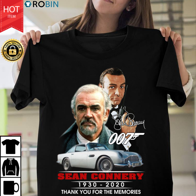 007 Sean Connery 1930 2020 Thank You For The Memories T Shirt
