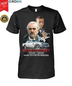 007 Sean Connery 1930 2020 Thank You For The Memories T Shirt