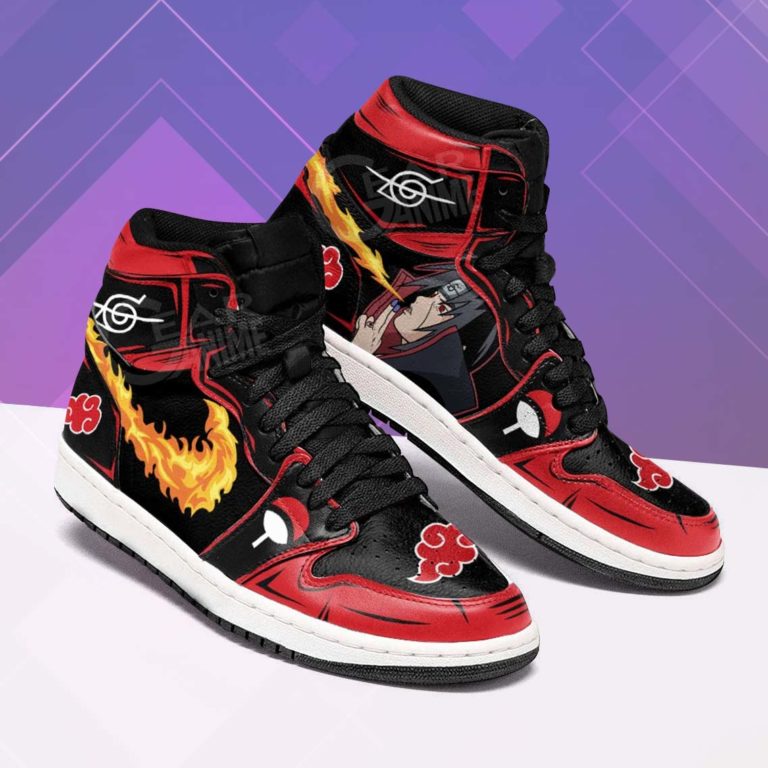 Akatsuki Hidan Naruto Jordan 1 High Sneaker - Hidan Shoes ...