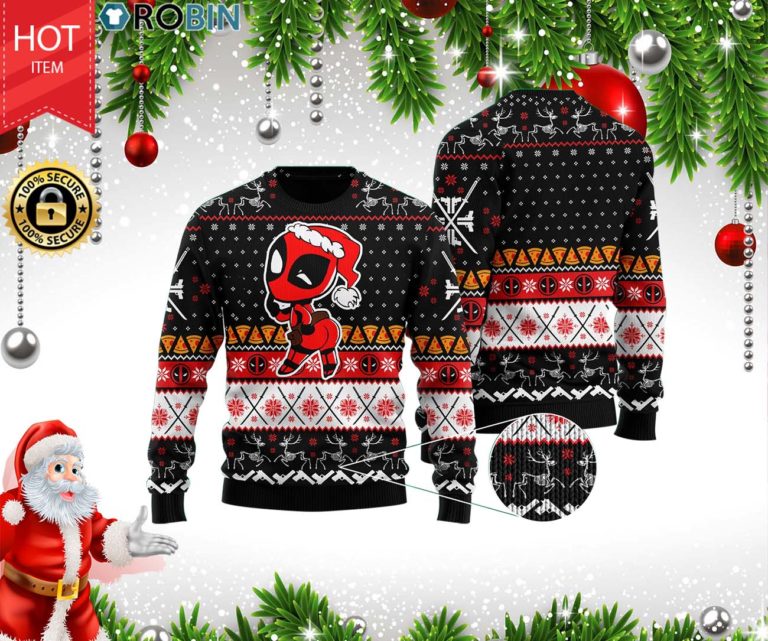 Deadpool Merry Kissmyass Woolen Sweater