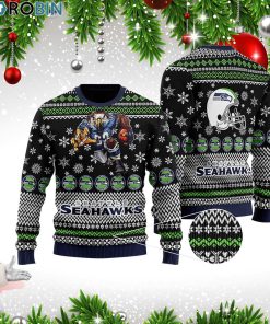 Seattle Seahawks 3D Printed Christmas Wool Sweater