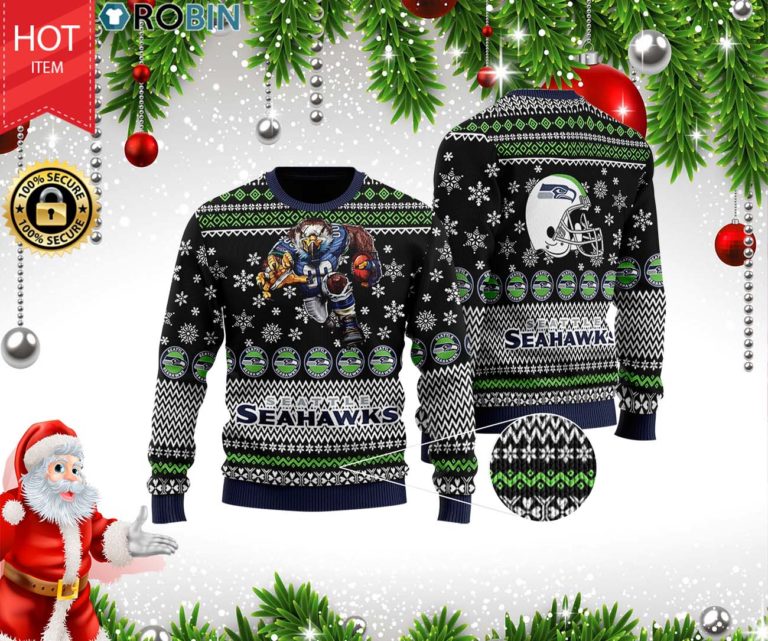 Seattle Seahawks 3D Printed Christmas Wool Sweater