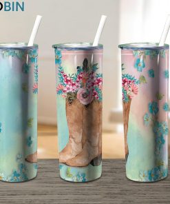 Cowgirl Boots Cowgirl Floral Country 17oz Tumbler