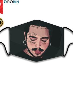 Post Malone Stay Away Always Tattoos Face Mask + PM2.5 Filter