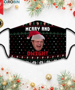 The Office Merry And Dwight Christmas Face Mask + PM2.5 Filter
