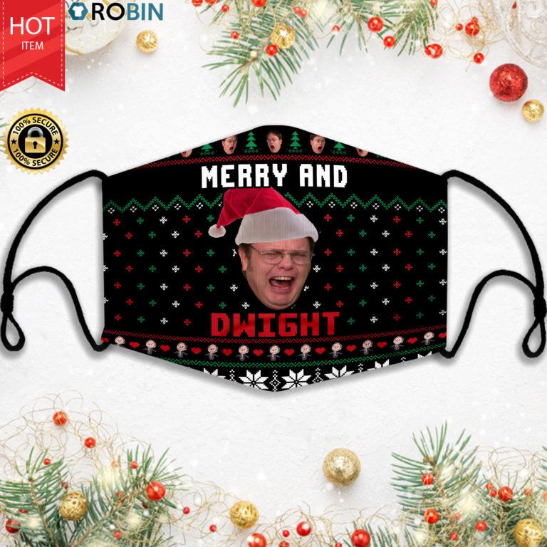 The Office Merry And Dwight Christmas Face Mask + PM2.5 Filter