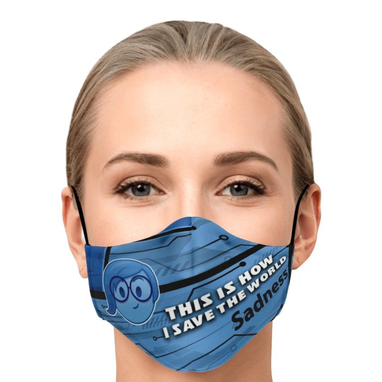 This Is How I Save The World Sadness Disney Face Mask With PM2.5 Filters