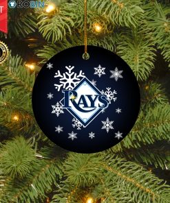 Tampa Bay Rays Merry Christmas Circle Ornament