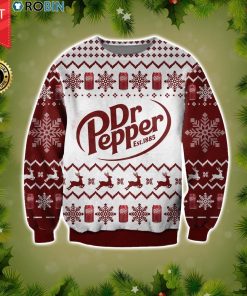 Dr Pepper Full Print Christmas Wool Sweater