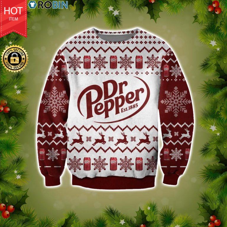 Dr Pepper Full Print Christmas Wool Sweater