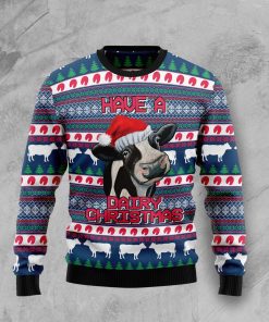 Cow Dairy Christmas Christmas Wool Sweater