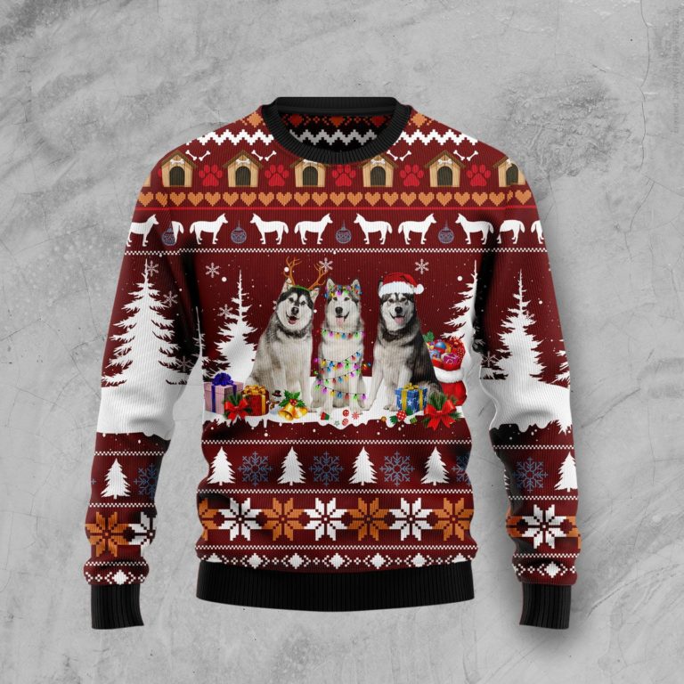 Cute Alaskan Christmas Wool Sweater
