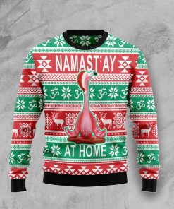 Flamingo Yoga Christmas Christmas Wool Sweater