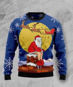 Funny Santa Xmas Christmas Wool Sweater
