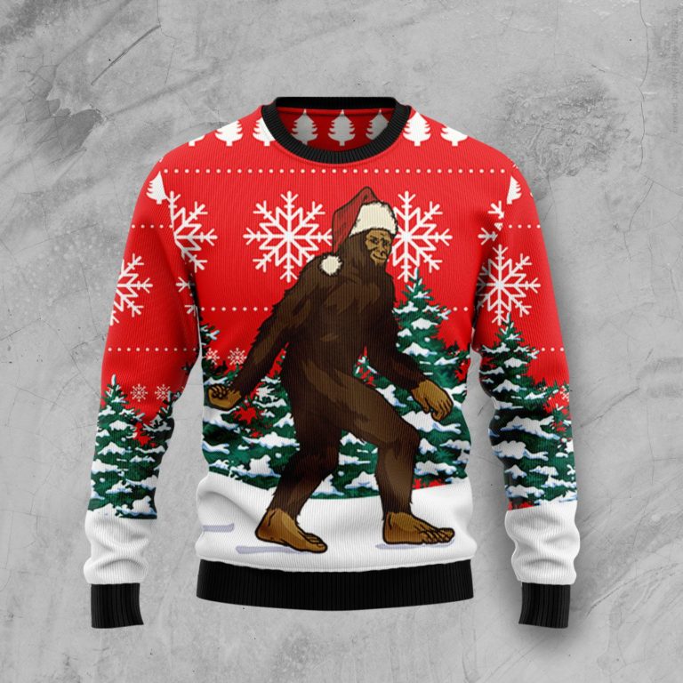 Christmas Bigfoot Christmas Wool Sweater